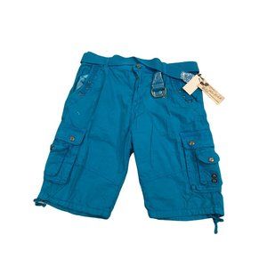 Blu Rock Men's Cargo Shorts Light Blue Size 36 Waist.